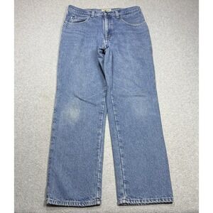 LL Bean Fleece Lined Jeans Mens 32x30 Classic Fit Heavy Denim Straight Leg